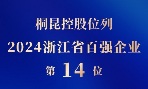 南宫电子游戏控股位列浙江省百强企业第14位